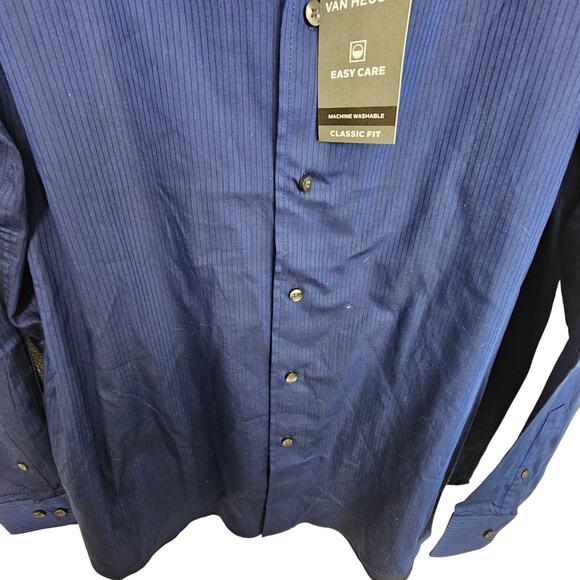 NEW Cabela's  Shirt Dark Blue Wrinkle-Free Button Down Long Sleeve Shirt Men M - Picture 3 of 9